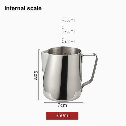 Stainless Steel Milk Frothing Pitcher Jug – 100ML–2000ML Espresso Barista Latte & Cappuccino Cream Foam Maker Cup