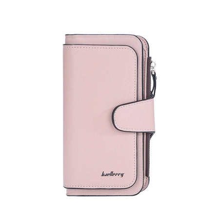 2024 Women’s Long Wallet – Custom Name Engraving, 15 Card Holders & Zippered Classic Purse