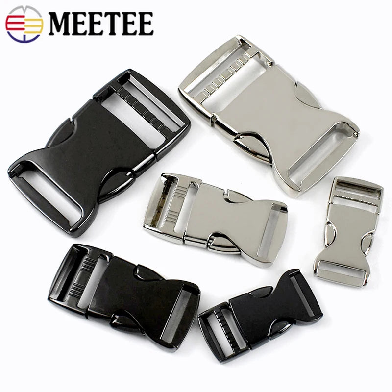 Metal Side Release Buckles Set – 20/25/38mm Backpack Strap Clips & Webbing Clasps for Bags, Dog Collars & Hardware Accessories (2–5Pcs)