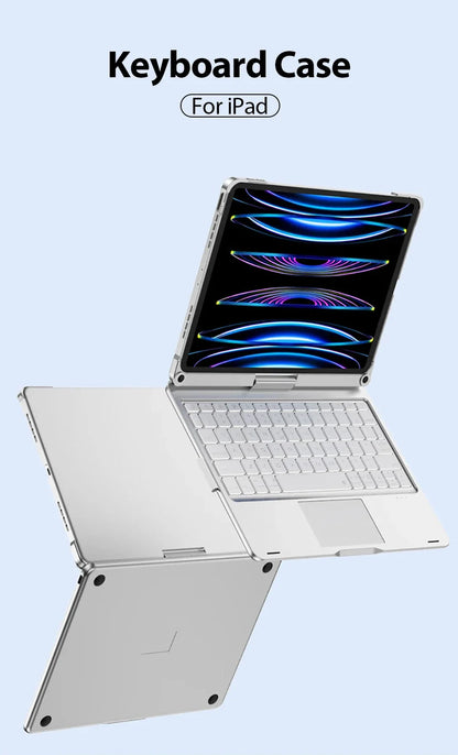 Magic Keyboard Case for iPad Air & Pro – Backlit Keyboard Cover for 11" & 12.9" (2024 M2, 7th-10th Gen)