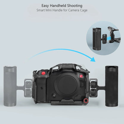 Probty Mini Side Handle Handgrip – Cold Shoe & 1/4"-20 Mount for DSLR/Digital Camera Cage