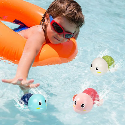 Cute Swimming Turtle and Whale Bath Toys - Classic Clockwork Water Toy for Kids - Pool, Beach, and Bathing Fun