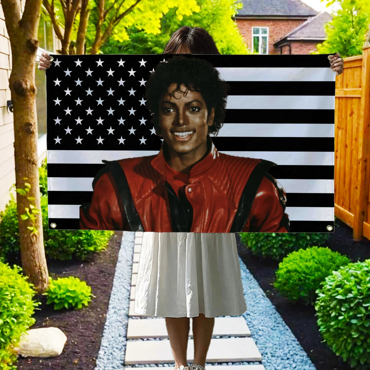 Michael Jackson Black Flag Tapestry - Decorative Wall Hanging for Bedroom, Garage & Home Decor