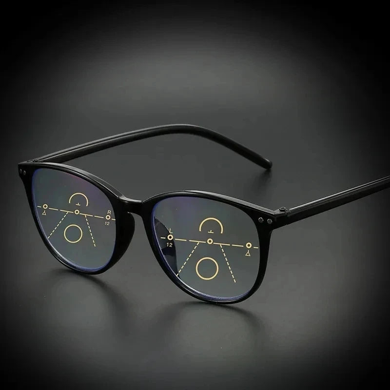 3-in-1 Progressive Multifocal Reading Glasses for Women – Easy Focus Eyeglasses for Near & Far Vision +1.0 to +4.0