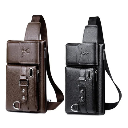 WEIXIER Brand Unisex Sports Running Chest Bag: Large-Capacity Multi-Function Single-Shoulder Waist Pack - Casual Messenger Wallet for Men