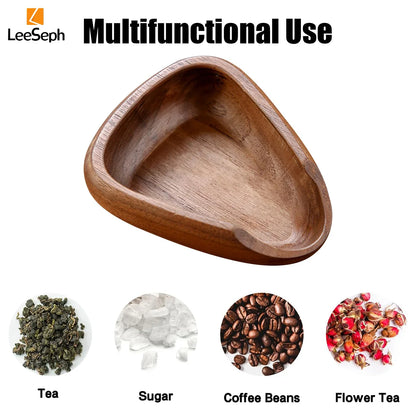 Leeseph Multifunctional Wooden Coffee Dosing Cup & Light Spray Bottle Barista Set – Enhance Your Coffee Brewing Experience