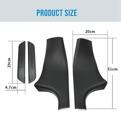 Rear Door Sill Protective Pad for Tesla Model Y – Anti-Kick Threshold Guard Cover Strip, Original Fit Accessories