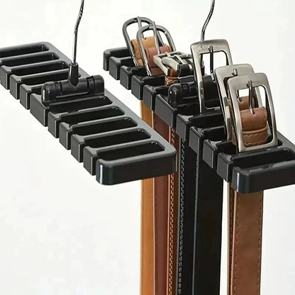 Rotating Tie & Belt Hanger — Multifunctional Scarf Organizer for Home Closet Storage Rack