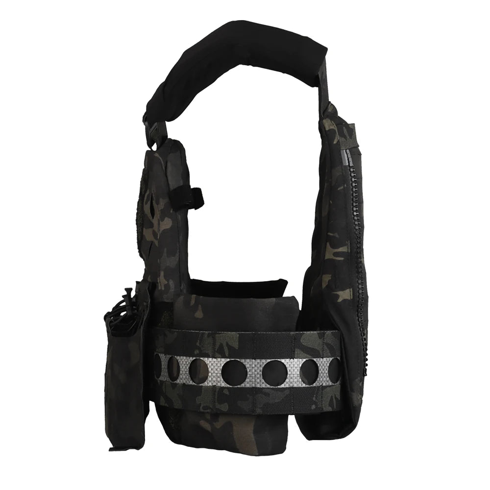 Tactical Vest Ferro Plate Carrier V5 – Military Hunting Airsoft Body Armor with Portable MOLLE System & Triple Magazine Pouch