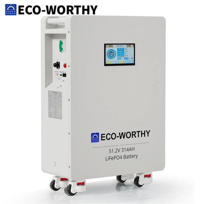 ECO-WORTHY 48V 314Ah LiFePO4 Lithium Battery - 16.1kWh Home Energy Storage System