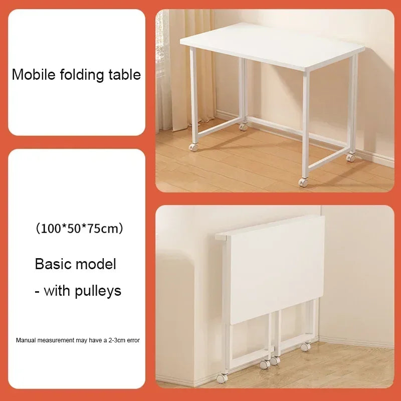Foldable Computer Desk – Adjustable Laptop Desk for Home & Office, Space-Saving Multifunctional Folding Table
