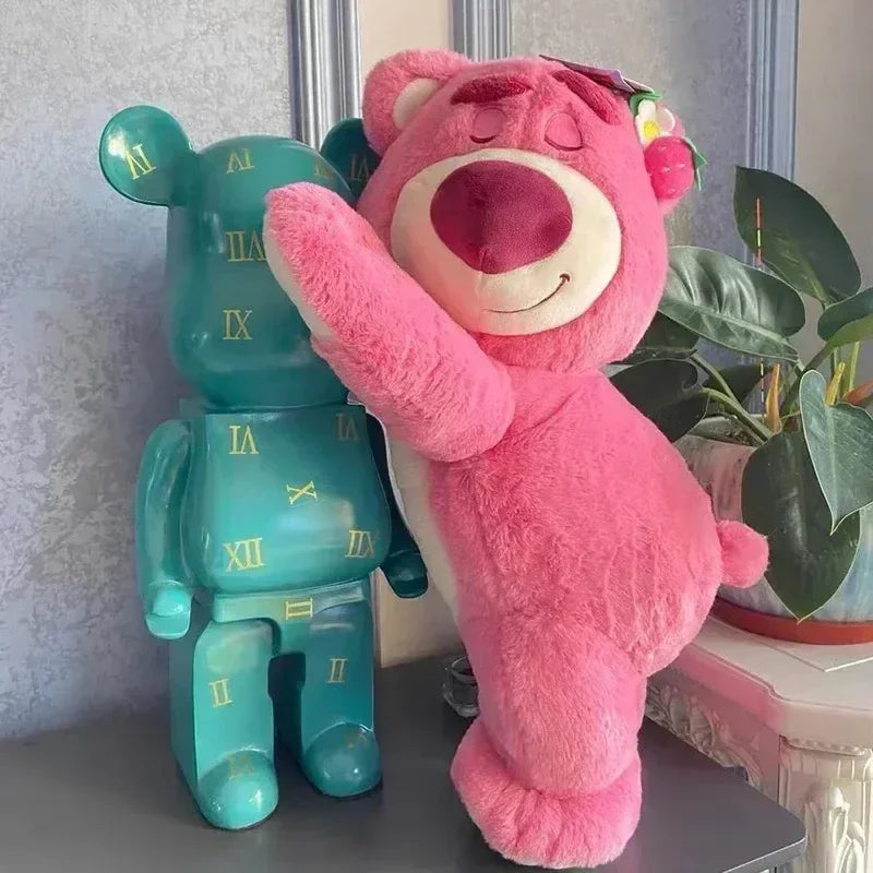 90cm Disney Toy Story Lotso Strawberry Bear Plush Sofa Pillow – Cute Stuffed Toy Gift for Kids & Friends