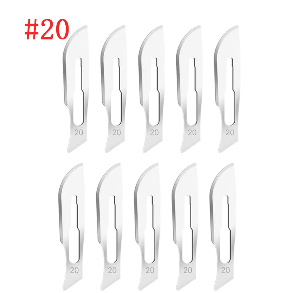Carbon Steel Surgical Scalpel Set – Blades & Handle for DIY Cutting, PCB Repair, and Animal Surgery