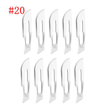 Carbon Steel Surgical Scalpel Set – Blades & Handle for DIY Cutting, PCB Repair, and Animal Surgery