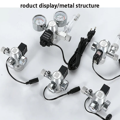 2024 DIY Aquarium CO2 Regulator – Electromagnetic Valve, Bubble Counter & Pressure Reducing System for Fish Tank