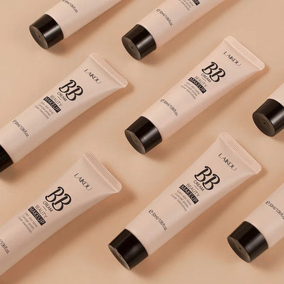 6-Color BB Cream Concealer – 30ml Liquid Foundation Primer with Natural Coverage for Face Brightening & Flawless Skin Finish
