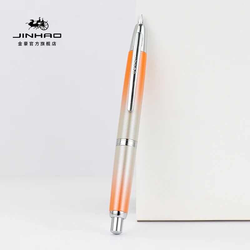 Jinhao 10 Limited Edition Gradient Fountain Pen — Retractable Press, EF/F Nib with Ink Converter, Writing Gift Pen