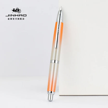 Jinhao 10 Limited Edition Gradient Fountain Pen — Retractable Press, EF/F Nib with Ink Converter, Writing Gift Pen