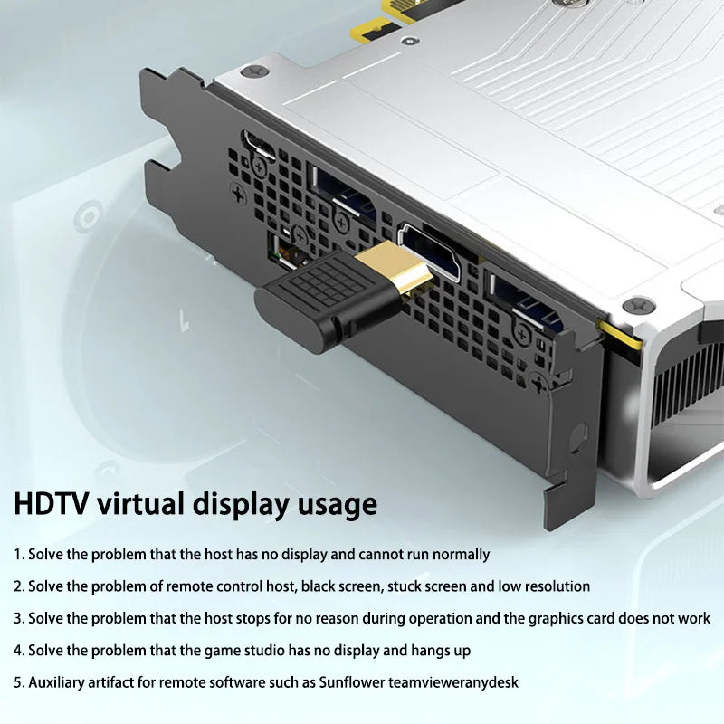 4K HDMI Virtual Display Adapter — High-Resolution Wireless Streaming Emulator & Dummy Plug