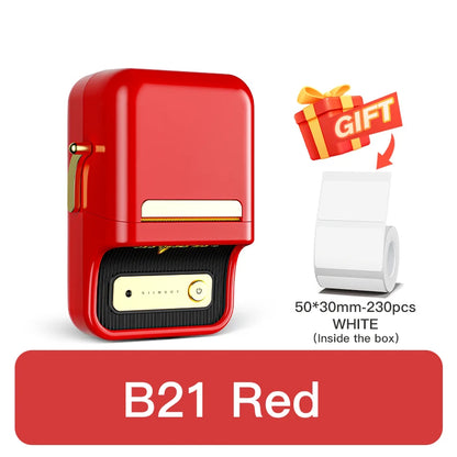 NIIMBOT B21 Portable Thermal Printer – 1500mAh Wireless Sticker Printer with Self-Adhesive Labels for Barcode, Clothing & Jewelry