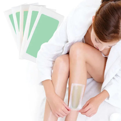 20pcs Professional Hair Removal Wax Strips – Double-Sided Cold Wax Paper for Legs, Body & Face, Summer Depilation