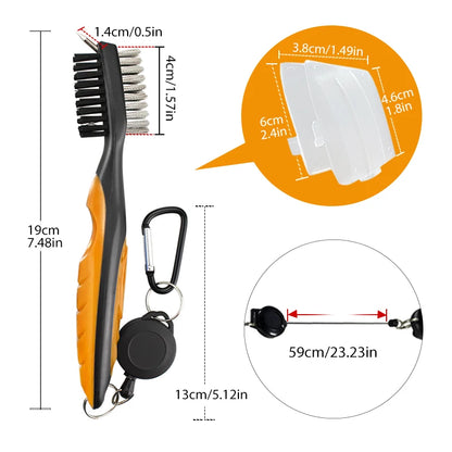 Golf Club Brush – 2-Sided Groove Cleaner Kit for Putter, Wedge & Ball, Golf Accessories