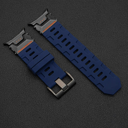 Soft Silicone Luxury Sport Strap for Samsung Galaxy Watch Ultra 47mm — No-Gap Curved End Band for Men