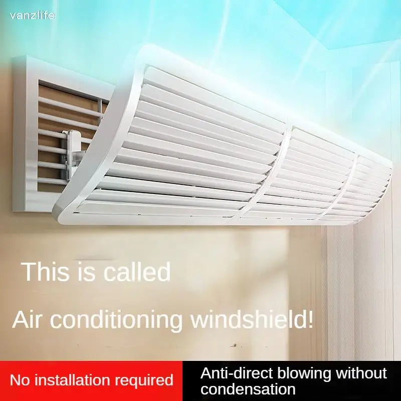 Central AC Air Conditioner Outlet Baffle – Universal Duct Windshield Deflector, Anti-Direct Blowing Grille