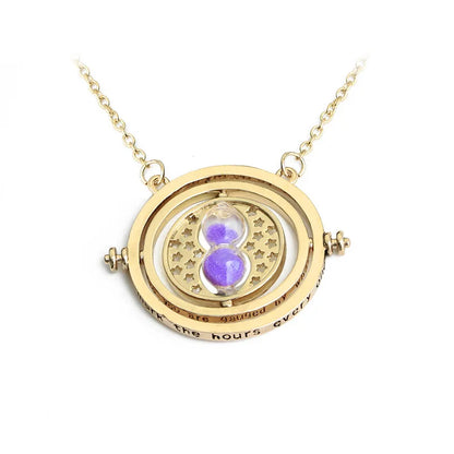 Harry Potter Golden Snitch Time-Turner Hourglass - 360° Rotatable Cosplay Pendant and Wizard Fan Gift