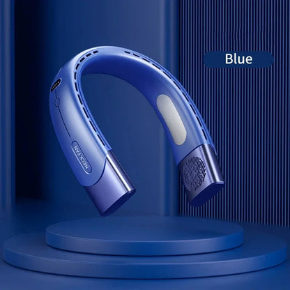 2026 Hanging Neck Fan 6000mAh Portable Air Cooler – Type-C USB Rechargeable 5 Speed Electric Neck Air Conditioner for Summer Cooling