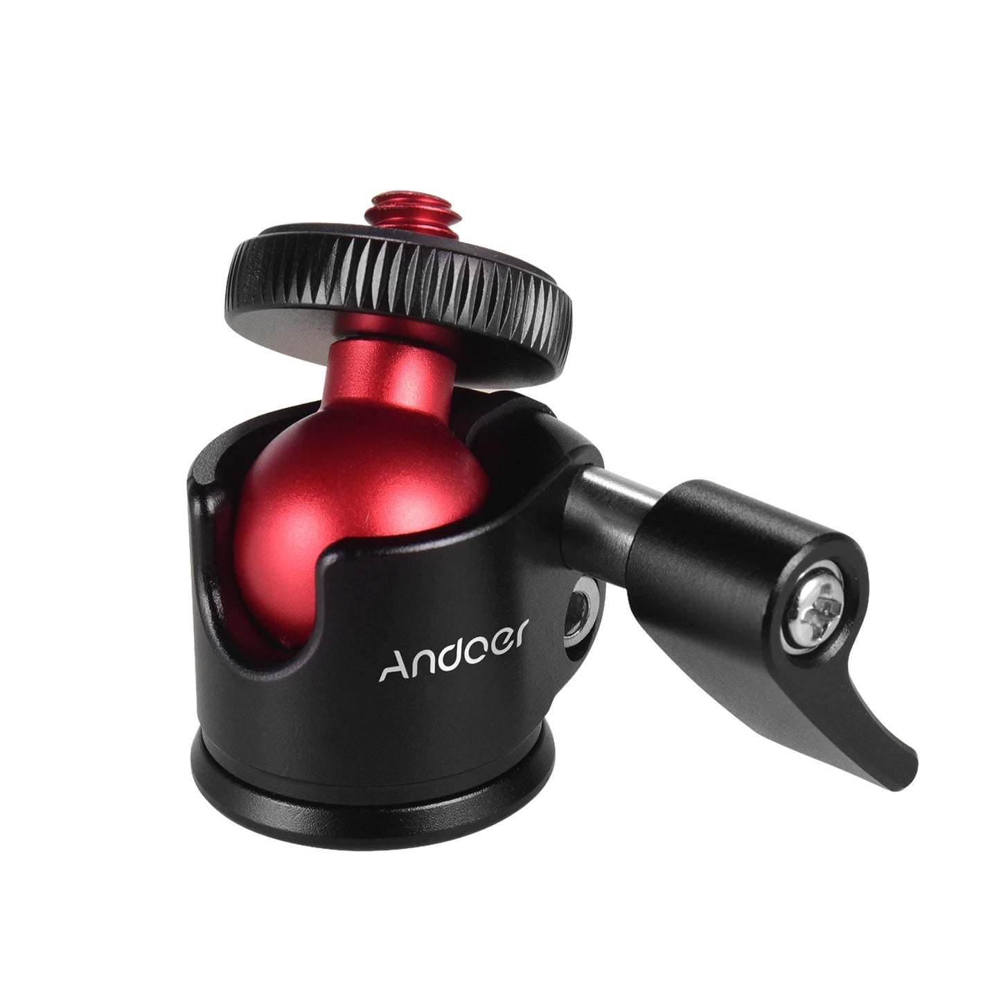 Andoer Mini Tripod Ball Head with 360° Swivel, U-Shaped Slot Design, Rotatable for DSLR Camera and Tripod