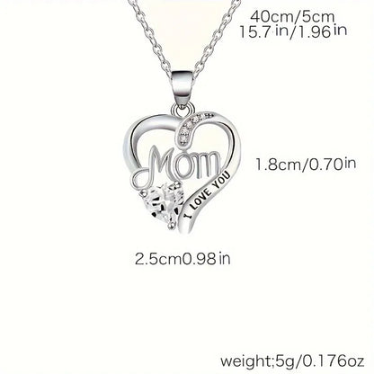 Heart Pendant Necklace - Elegant Hollow Design Jewelry Gift for Mother’s Day, Best Friends & Special Occasions