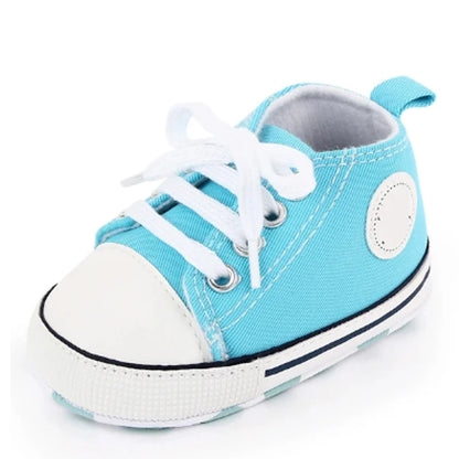 New Baby Shoes for Boys & Girls – Classic Canvas Casual Sneakers, Soft Sole Non-Slip Toddler Walkers D2486