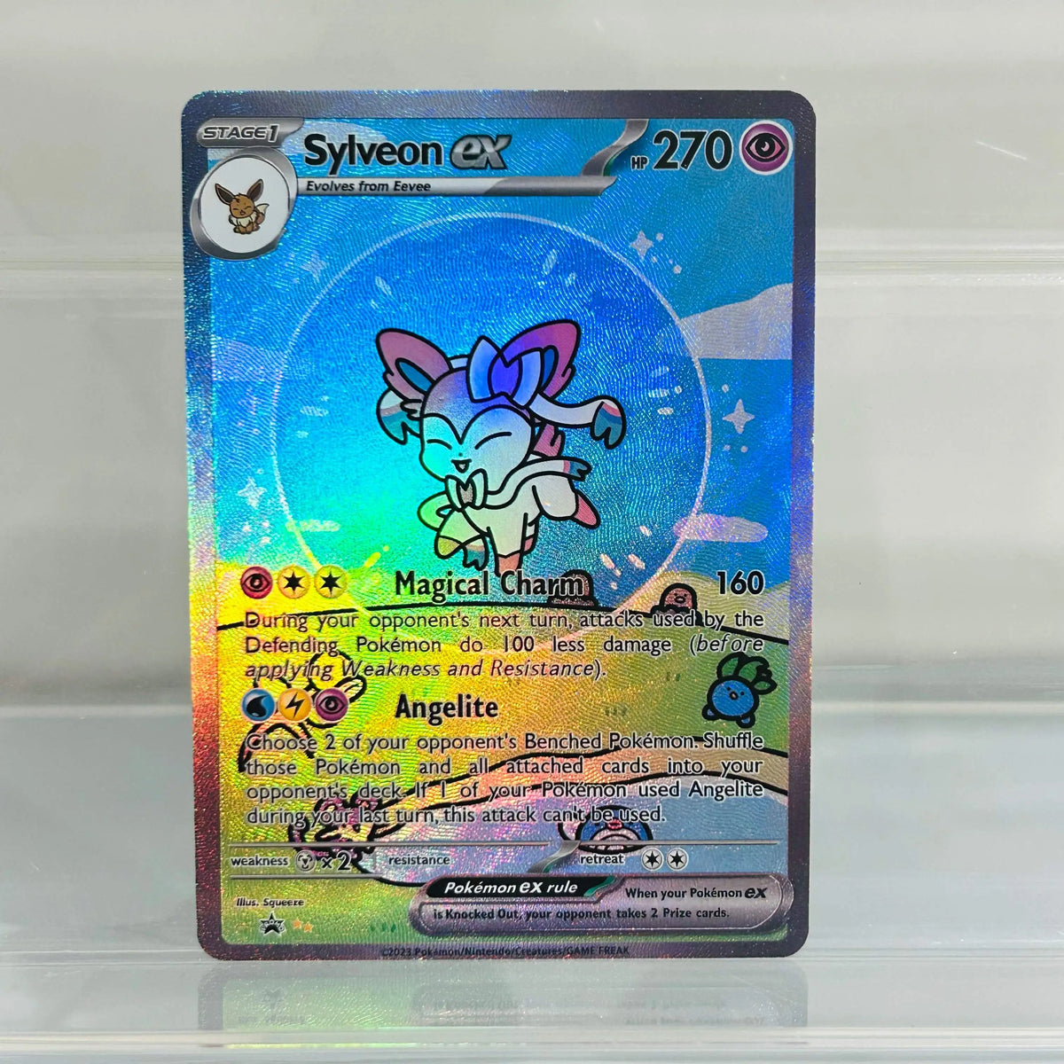 BUBBLE Series 14-Piece EX Card Set - Eeveelutions Gengar Dragonite Victini Holographic Anime Collection