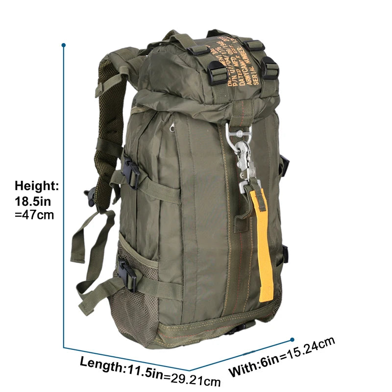 LQARMY 30L Travel Backpack – Nylon Hiking, Laptop, School & Outdoor Climbing Bag for Men and Women