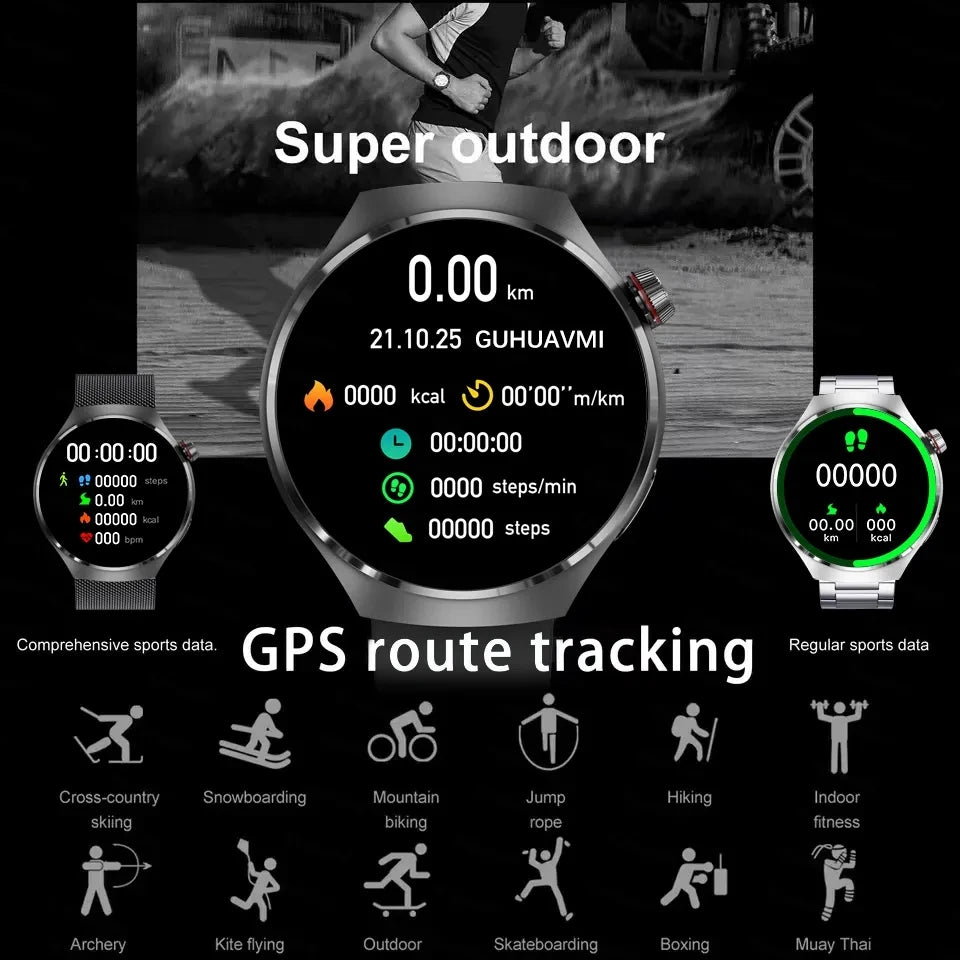 HUAWEI GT4 Pro Smart Watch for Men – 360x360 AMOLED Screen, GPS, NFC, Heart Rate, Bluetooth Call, IP68 Waterproof 2024