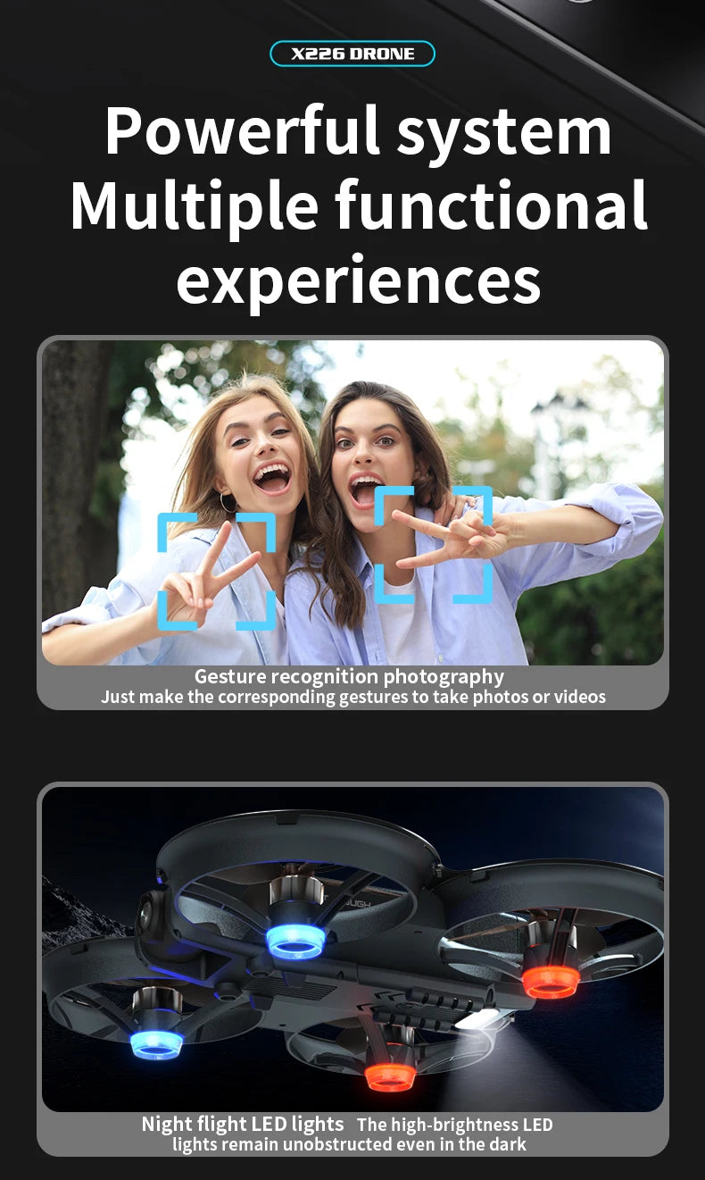 X266 Mini RC Drone – 8K HD Dual Camera, 6-Axis Headless Quadcopter with 360° Flip, Remote Control Helicopter Toy for Boys