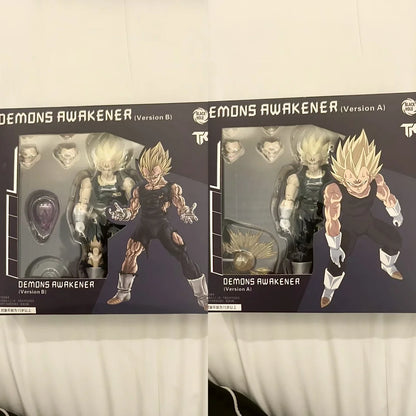 Majin Vegeta Super Saiyan Action Figure - Full Power Battle Damage Anime Collectible Model Toy