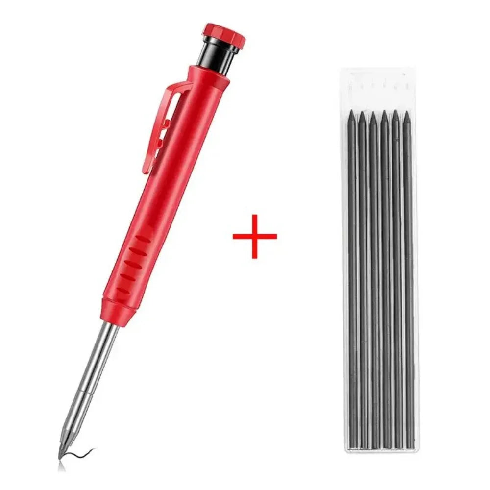 Carpenter Pencil Set for Woodworking - 5 Colors Mechanical Pencils with Refill for Carpentry Marking & Construction Jobs