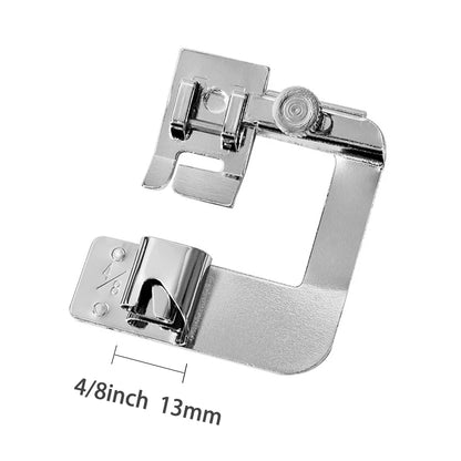 Sewing Machine Rolled Hem Presser Foot - 9mm 13mm 19mm 25mm Multi-Size Sewing Accessory