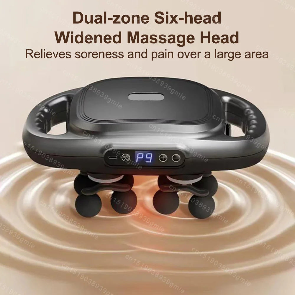 Fascia Massage Gun with 12/8 Heads — Electric Deep Tissue Muscle Relaxation Gun, High-Frequency Back & Body Massager