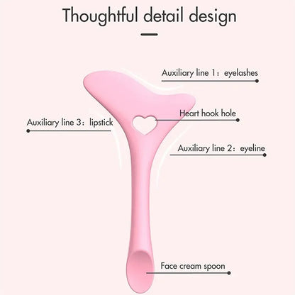 Multi-Functional Eyeliner Stencil - Wing Tips & Lipstick Aid, Reusable Silicone Makeup Tools