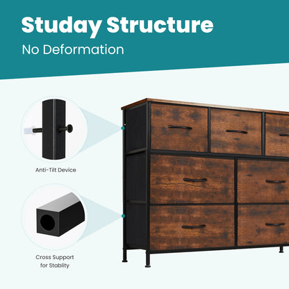 Bedroom Dresser with 7 Fabric Drawers – Organizer Storage Closet & Clothes Display Cabinet for Living Room