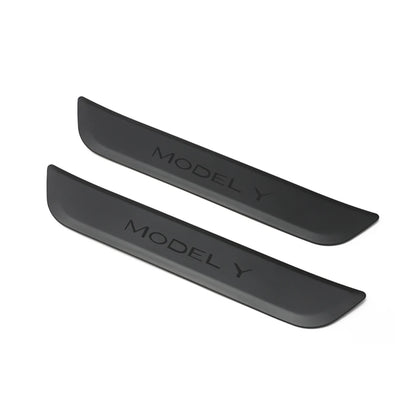 Rear Door Sill Cover for Tesla Model Y (2022–2024) – Anti-Dirty Kick Guards, Trim Protector Film & Welcome Pedal Pads