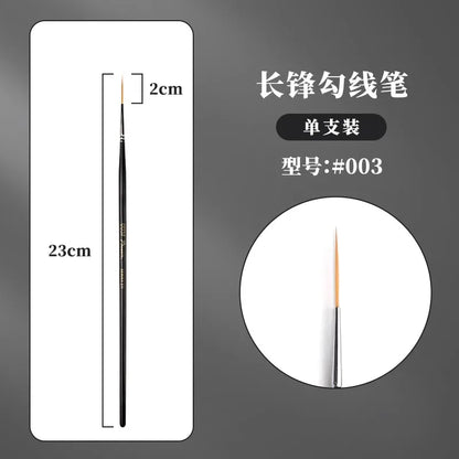 1/2/3/5PCS Rigger Artist Paint Brushes – Extra Long Fine Point Liner Brushes for Scale Models, Nail Art, Acrylic, Oil & Watercolor