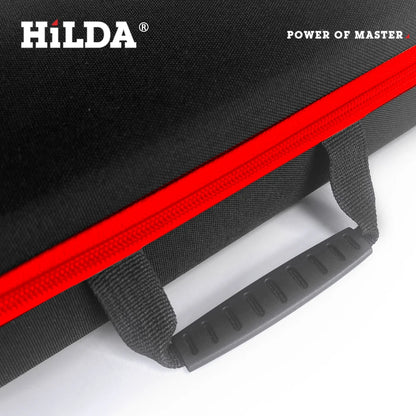 HILDA Large Capacity Waterproof Tools Bag – Electrician Hardware Organizer, 3 Sizes with Red Edges