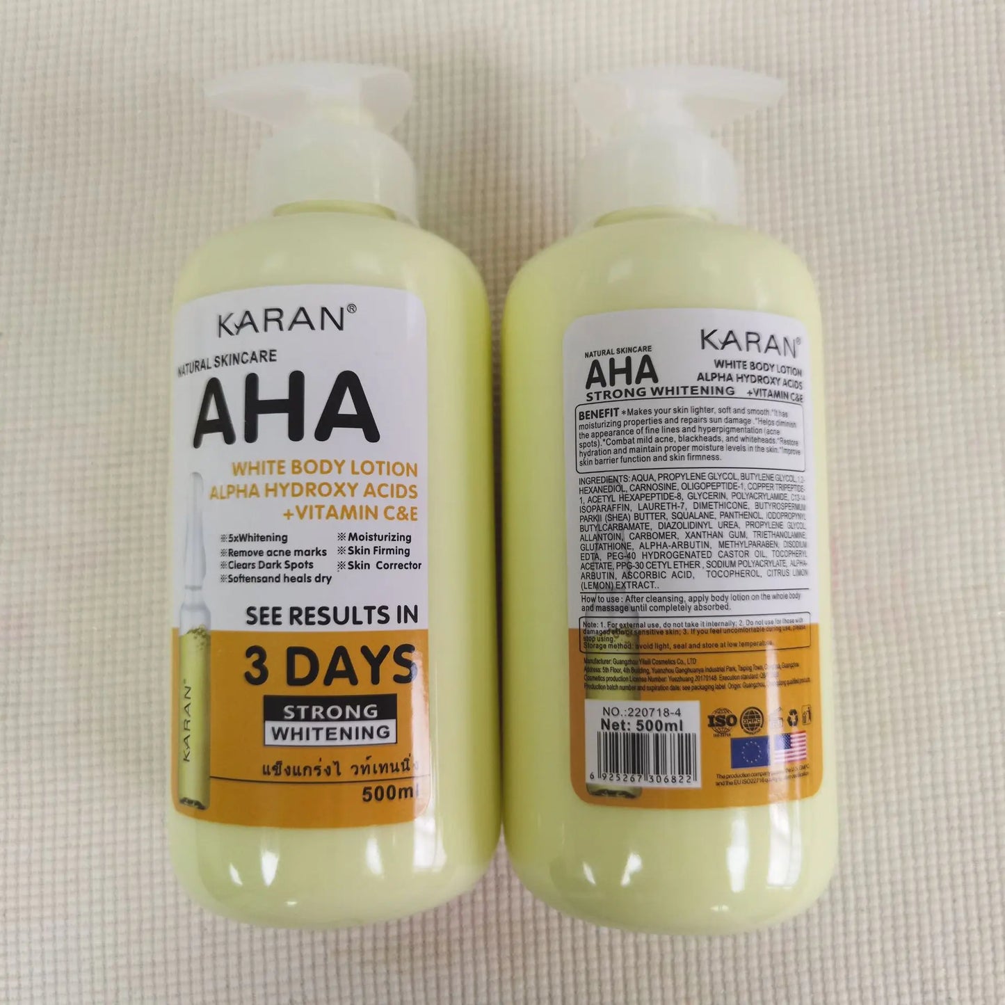 500ml Whitening Body Cream – Moisturizing & Lightening Lotion with Vitamin C&E for Smooth, Even Skin