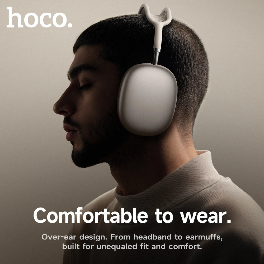 HOCO W65 Plus ANC Bluetooth Headphones – Over-Ear Wireless HiFi Sport Headset with Noise Reduction & Control Button
