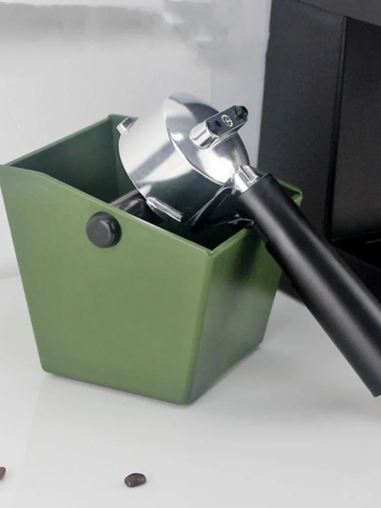 Anti-Slip Dump Bin Bucket – Beveled Coffee Grounds Container for Espresso Knock Box & Coffee Waste Bar