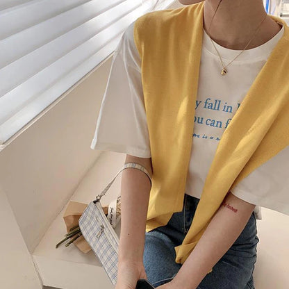 Lightweight Knitted Shawl for Women – Style Summer Cape with Fake Collar